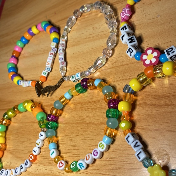 Trippy Rave / Festi Kandi Bracelet set of 6 - Picture 3 of 4